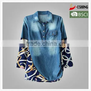 Ladies New Design Formal Guayabera Shirt thumbnail-1