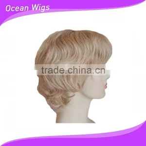 Dark Roots Human Hair Blonde Wigs thumbnail-1