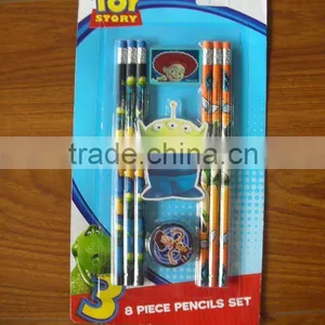 8pcs Cartoon Cheap Stationery Pencil Set thumbnail-1