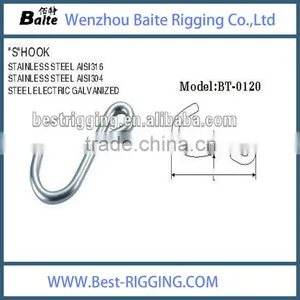 Top Quality Modern Kitchen 304 Stainless Steel Display Flat s Hooks"s" Hook thumbnail-1