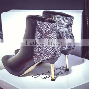 High Heel Summer Boots Leather Boots Women Plastic Red Boots thumbnail-1