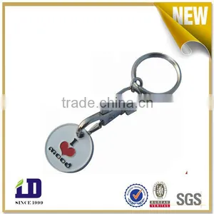 Enamel Shopping Cart Trolley Coin Keyring thumbnail-1