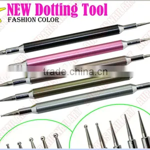NEW Fashion Color ! 2 Ways 1#2#3#4#5# Nail Art Dotting Tool [091-0035] thumbnail-1