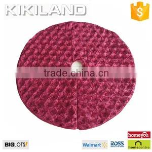 New Design Burgundy Rose Decorative ChristmasTree Skirt thumbnail-1