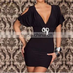 Gold Button Fly Side Mock Pocket Latest Dress Design New Style Women Dresses Summer thumbnail-5