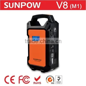 Sunpow 36000mah Rechargeable Battery Car Booster Mini 24v and 12v Jump Starter Emergency Power Bank Station With Air Compressor thumbnail-2