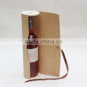 Cheap Single Round Tube Wooden Wine Gift Boxes thumbnail-2