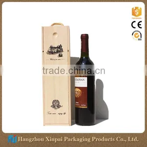 Wholesale Custom Unfinished Single Bamboo Wood Wine Gift Box thumbnail-1