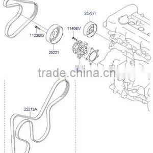 NEW PUMP ASSY-COOLENT OF ENGINE GASOLINE G4FC EURO-3-4 SET HYNDAI 2015 MNR thumbnail-2