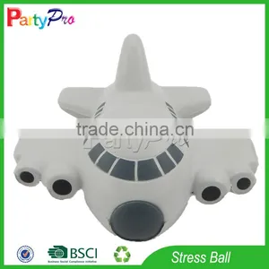 Partypro Hot Selling Products Wholesale Custom Logo PU Foam Airplane Sahped Stress Ball thumbnail-1
