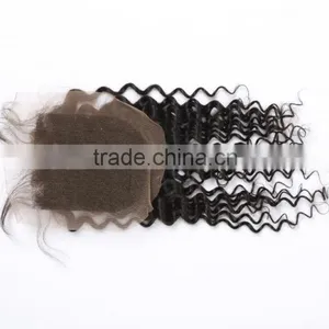 7a Brazilian Kinky Curly Closure Human Hair Lace Brazilian Curly Virgin Hair Wet And Wavy Closure Brazillian Curly Lace Closure thumbnail-6