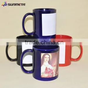 Sunmeta India Hot Selling 11oz Sublimation Patch Mug Cup SKB07 Quality Choice thumbnail-2