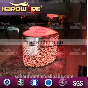 New Model Led Bar Table,glass Round Led Light up Wedding Table thumbnail-3