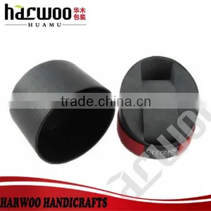 Wholesale Wood Leather Craft Black Luxury Present Packaging Custom Gift Box thumbnail-4