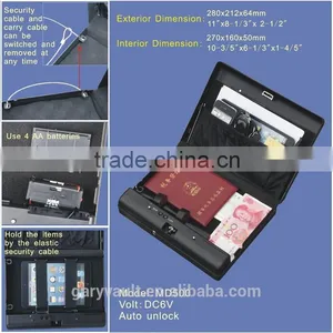 Wholesale- MD500 Micro Vault Digital Code Jewelry Car Handgun Pistol Portable Security Storage Steel Mini Safe Box / Gun Vault thumbnail-3