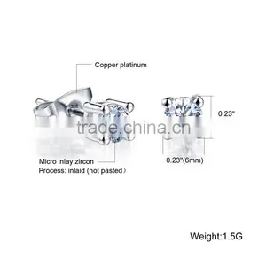 Fashion Design for Women Zircon cz Claw Setting Earring thumbnail-3