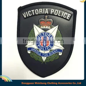 2016 Hot New Design Leather Patch With Rubber Embossed Logo for Police thumbnail-2