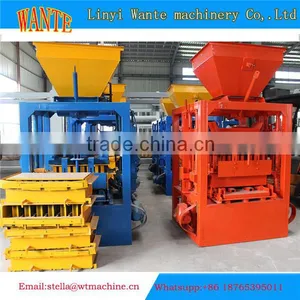 Linyi Wante Machinery QT4-24 Semi Automatic Cement Hollow Paver Brick Making Machine Price for Sale Supplier's Choice thumbnail-5
