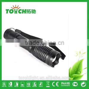 Strong Light Flashlight Self Defense SOS T6 Professional 2000 Lumens Lanterna Led Zoomable Flashlight 18650 Battary thumbnail-1