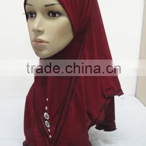 H266 New Style One Piece Hijab With Crystals thumbnail-2