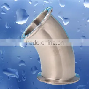 Factory Price 304 316L Stainless Steel Sanitary Pipe Fitting 45 Degree Bend thumbnail-2