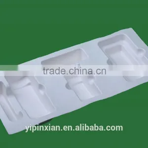 Eco-friendly Biodegradable Compostable Customized Electronic Blister Packaging White Molded Pulp Paper Insert thumbnail-2