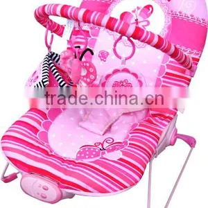 New Design Pink Insect Baby Bouncer, Musical Baby Rocker Chair With Lovely Toys thumbnail-1