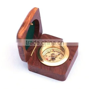 Beautiful Hampton Nautical Rosewood Desk Compass-Desk Compass With Rosewood Box 13425 thumbnail-3