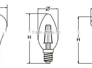 LED Candle Bulb For Chandeliers 4W LED Filament Candle Bulb thumbnail-5