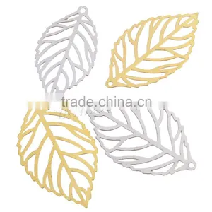 High Quality Plating Brass Leaf Pendants thumbnail-1