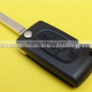 Folding Flip Remote Key Shell Case Fob 3 Button for Peugeot 307 With Battery Place thumbnail-4