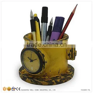 Fire Hydrant Shape Antqiue Table Clock Pen Holder thumbnail-4