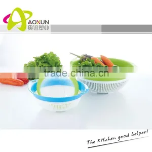 Green and Blue Color Plastic Rice Sieve thumbnail-1