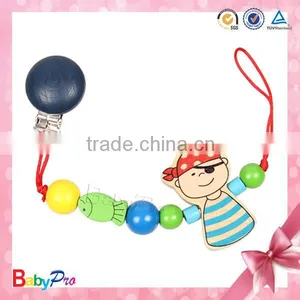 2015 New DIY Wholesale Novelty Baby Products High Quality Cute Wooden Baby Pacifier Holder thumbnail-1