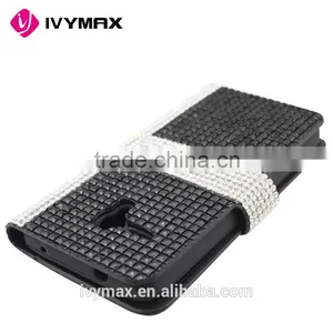 2016 Latest New Design Full Body Bling Diamond Leather Flip Wallet Case Pouch for Alcatel Fierce xl thumbnail-5