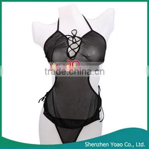 Sexy Sleeping Dress For Girls Black thumbnail-1