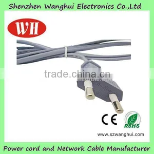 German Type Rubber Two Round Pin Power Cord for Monitor thumbnail-1