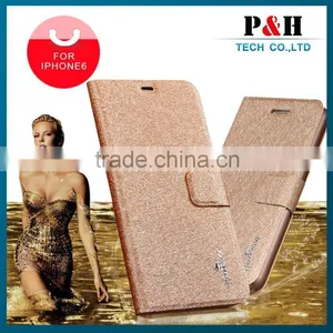 Golden Leather Wallet Case for Iphone 6 Wallet Case thumbnail-2