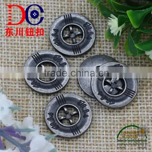 Silver Metal Two Eyes Sew Button,Metal Buttons for Jackets thumbnail-4
