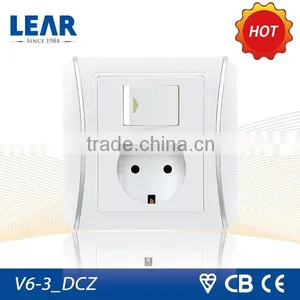 Newest Design V6-3 Series High Quality Euro Wall Socket thumbnail-1