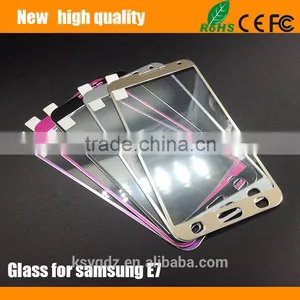 2.5D Titanium Alloy Brushed Metal Tempered Glass Screen Protector for Samsung E7 thumbnail-2