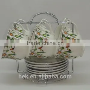 Bulk Ceramic Porcelain Tea Cup and Saucer Sets thumbnail-2