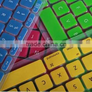 Transaprent With Colour Key Texts Thin Silicone Material Colour Laptop Cover thumbnail-1