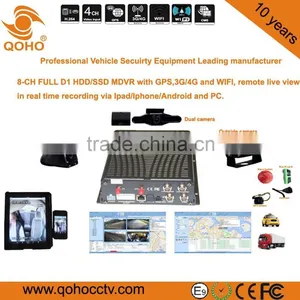 8-CH HDD/SSD Vehicle Mobile DVR,UPS Battery,Alarm Button,RFID IC Reader for School Bus thumbnail-4