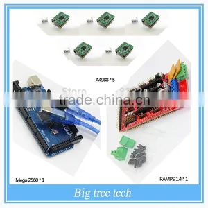 Mega 2560 R3 + 1pcs RAMPS 1.4 Controller + 5pcs A4988 Stepper Driver Module +for 3D Printer Kit Reprap MendelPrusa thumbnail-1