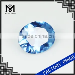 Messi Gems Fashionable Oval Cut 10 x 12 108# Blue Synthetic Spinel thumbnail-2
