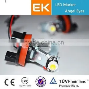 EK Favorites Compare Angel Eyes Heads Headlights Black Angel Eye Projector Headlights LED Angel Eyes Halo Rings thumbnail-5