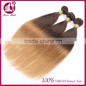 2016 Hot Selling !Two Tone Thick Bottom Factory Whoesale Wet And Wavy Ombre Colored Indian Human Hair Weave thumbnail-3