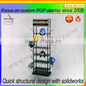 Custom-made Helmet Floor Display Made From Metal thumbnail-1