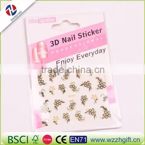 New Gold Silver Fashion Style Water Transfer Stickers 3D Design DIY Nail Art Decorations Nail Sticker Nail Decal thumbnail-4